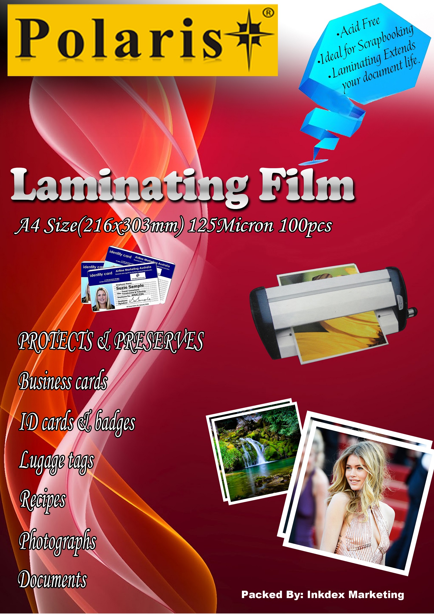 125 mic laminating film A4 size