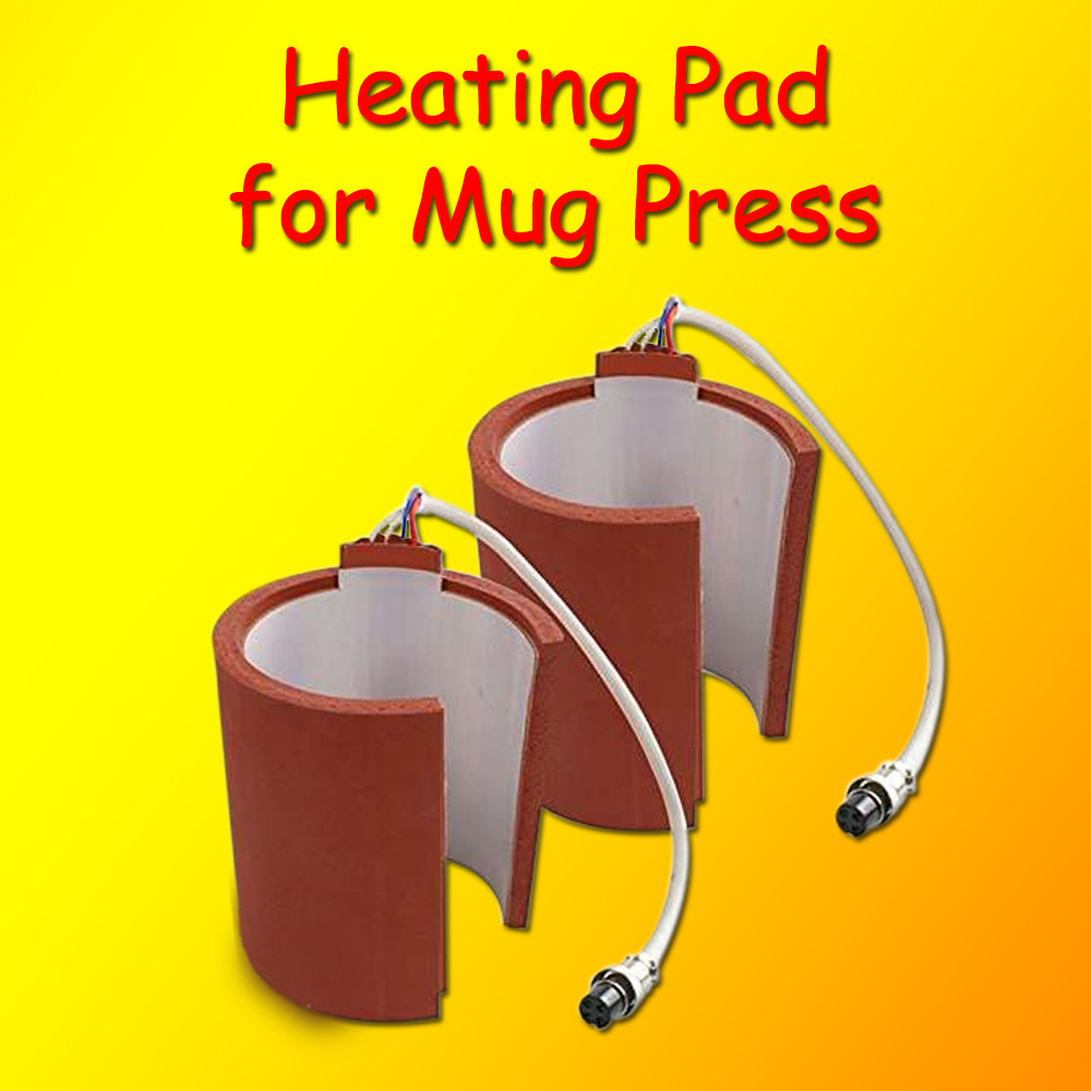 Heater pad for mug press machine