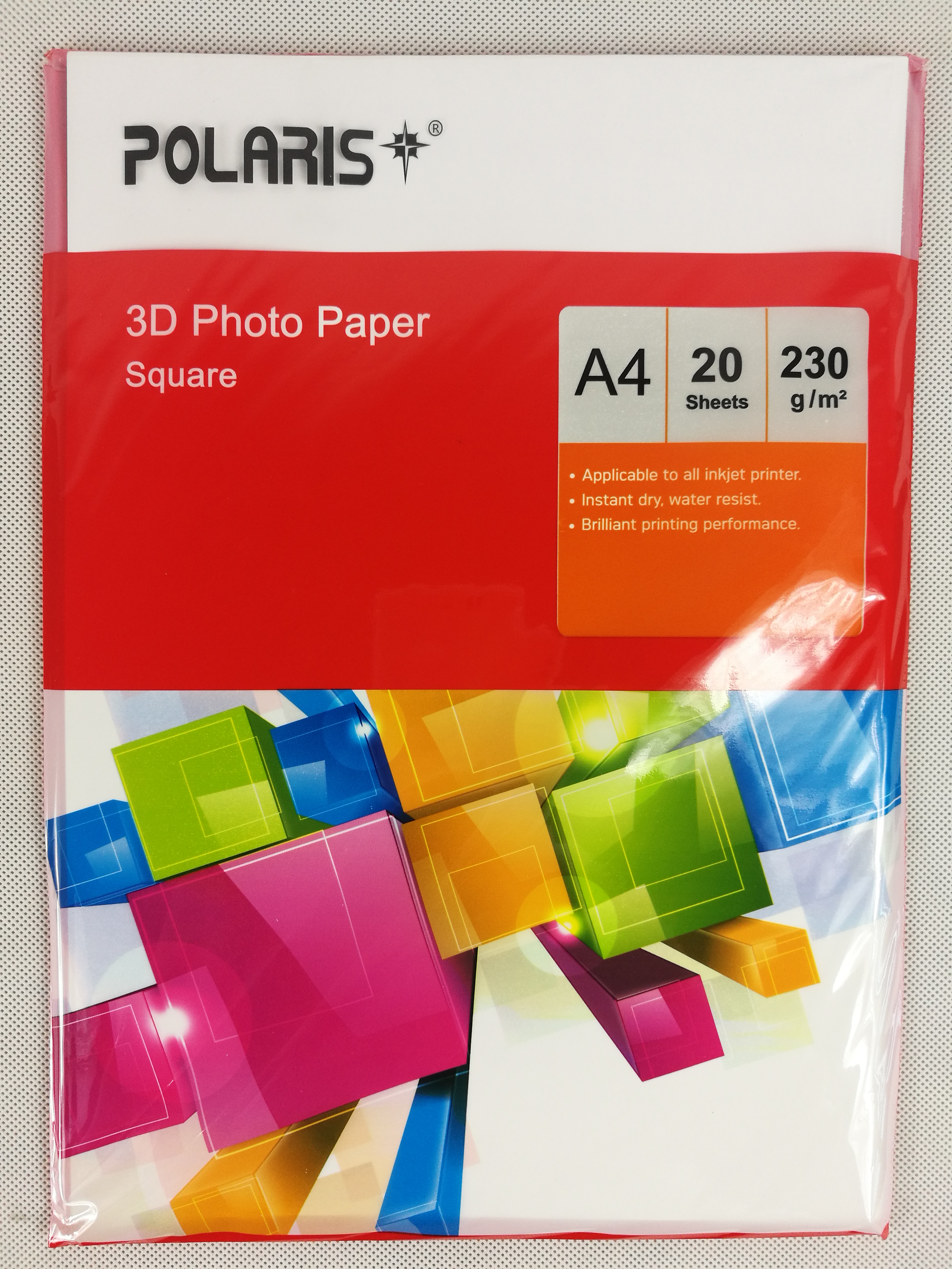 Polaris 3D Photo Paper A4 Square